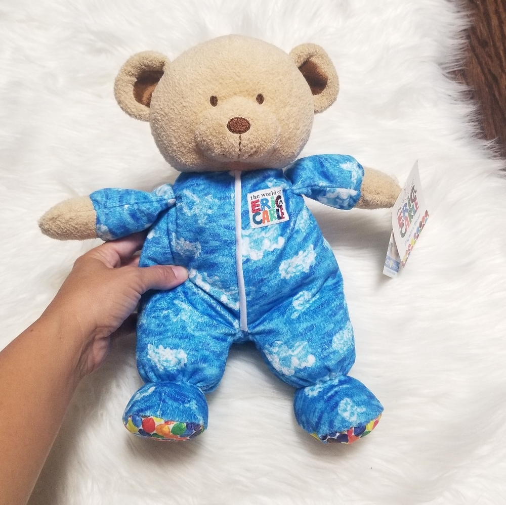 Eric Carle NEW The World Tie Dye Blue Pajama Bear Bright Baby Gift Famous Author